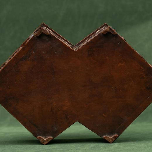 清 黄杨木百宝嵌梅兰竹菊方胜形赏盆 商品图3