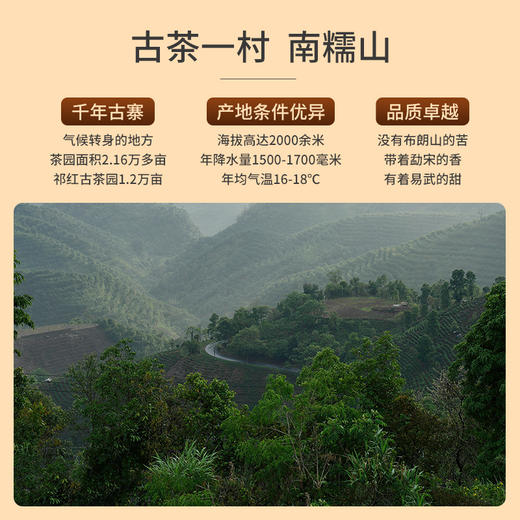 祥源茶普洱生茶2014年南糯山大树茶原料锦绣万里茶饼357g 商品图1