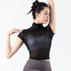 跃牌【化蝶双飞】系列高领瑜伽罩衫t恤网纱防晒瑜伽服TM0123 （不带胸垫） 商品缩略图7