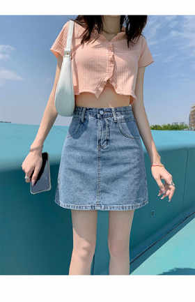 Y23S12233时尚休闲牛仔半裙女