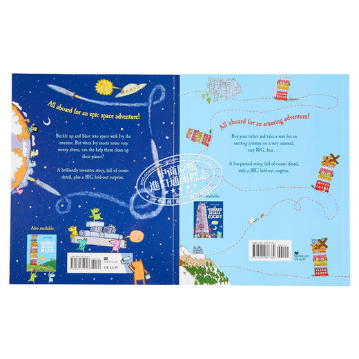 【中商原版】 Mike Smith 儿童绘本套装2册 Hundred Decker Bus Rocket 层层叠 100层巴士火箭 英文原版 进口图书 故事图画书 商品图1