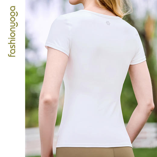 凡圣瑜伽裸感基础长款短袖 FC13315 商品图8
