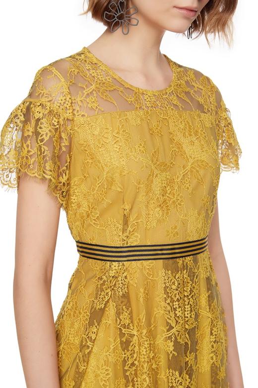 TONGRI曈日 黄色蕾丝半透明连衣裙 5147 商品图2