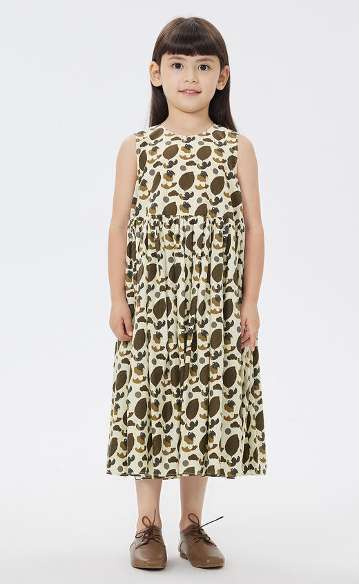 jnby  23年夏款  全棉府绸原创图案无袖连衣裙  1N5G12350 商品图6