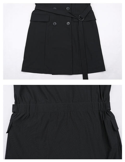 【狂欢返场，不退换】【狂欢返场，不退换】 CAIXUAN采轩双排扣收腰连衣裙K036202B03 商品图2