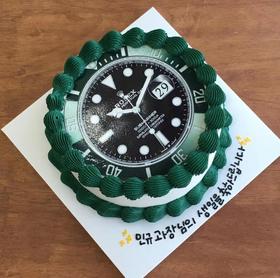 劳力士绿水鬼糯米纸蛋糕