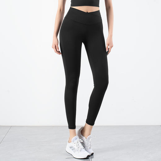 跃牌【化蝶双飞】系列交叉收腹高腰提臀紧身瑜伽裤TM0113 商品图5