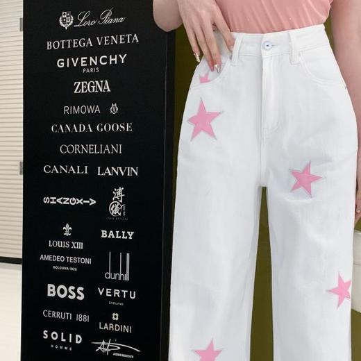 【孤品样衣，不退不换】【星动欧尼】日常休闲直筒白色牛仔裤夏季新款 商品图4