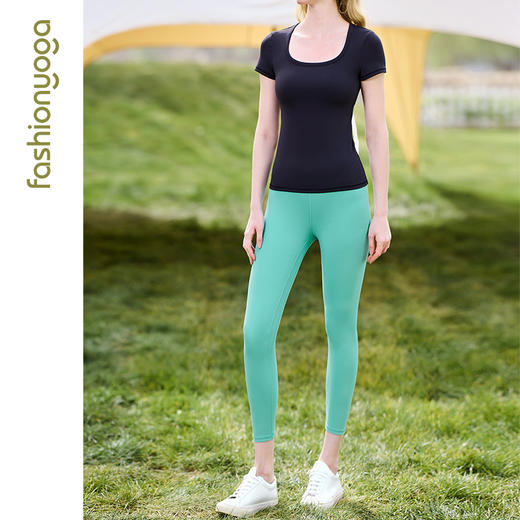 凡圣瑜伽裸感基础长款短袖 FC13315 商品图12