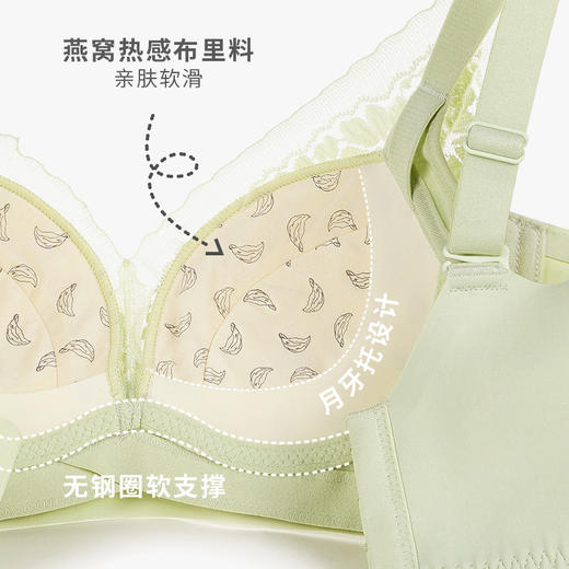熳洁儿 小胸聚拢文胸无钢圈软支撑浪漫蕾丝23261502 商品图3