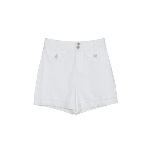 谜底宽松牛仔短裤女2023夏季新款百搭高腰纯棉阔腿短裤232MK0555 商品图4