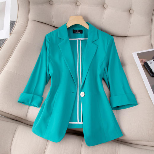 时尚休闲，七分袖西装外套女小个子新款春夏气质短款小西服上衣QL-6316 商品图0