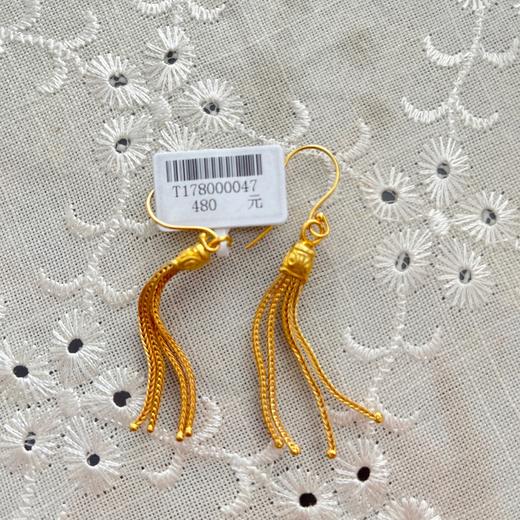 925银镀金流苏耳环 商品图2