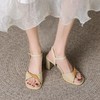 ZHR时装凉鞋女2023新款夏季气质高跟凉鞋女韩版小众ins潮粗跟凉鞋 商品缩略图7