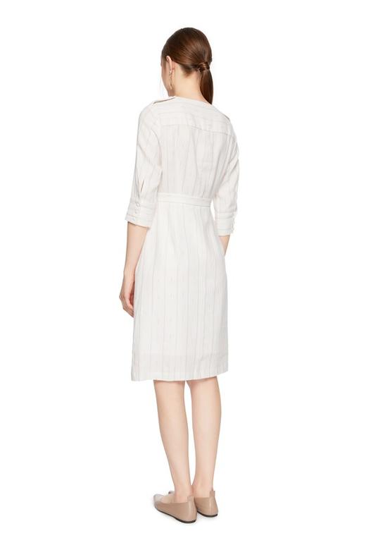 OCTAVIA V领条纹中袖连衣裙 6454 商品图1