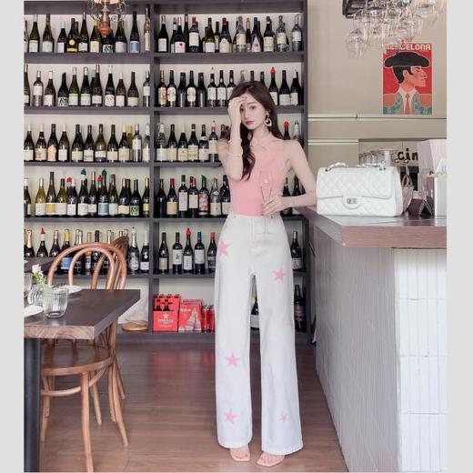 【孤品样衣，不退不换】【星动欧尼】日常休闲直筒白色牛仔裤夏季新款 商品图2