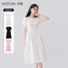 西遇法式连衣裙新款夏季纯色气质高级感a字连衣裙V1421112 商品缩略图4