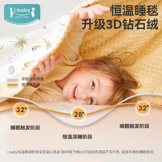 【秒杀】i-baby/英伦宝贝钻石格不倒绒儿童安抚睡毯 宝宝安抚毛睡被子 商品图1