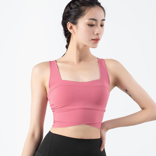 跃牌【化蝶双飞】系列裸感U领高强度防震美背瑜伽背心TM0122（可拆胸垫） 商品图5