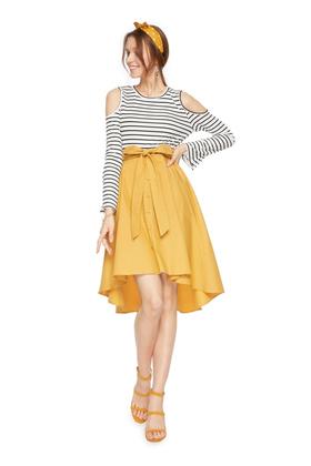 OCTAVIA 不规则挖肩连衣裙 6519