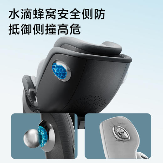 【包邮】qborn小海豚儿童安全座椅基础版（0-12岁）（冰川灰、糖果粉）【ly】 商品图3