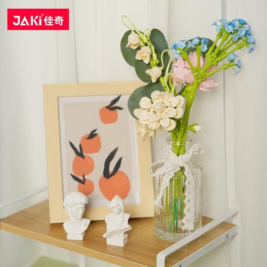 JAKI佳奇积木花束拼装玩具永生花向日葵摆件520情人节送女友礼物 商品图1