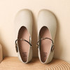 西村名物夏季新款浅口真皮奶奶鞋透气复古圆头凉鞋17608 商品缩略图4