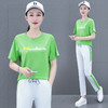 天丝休闲运动套装女，夏季时尚休闲洋气短袖直筒裤两件套运动服QB-HGR3359 商品缩略图0