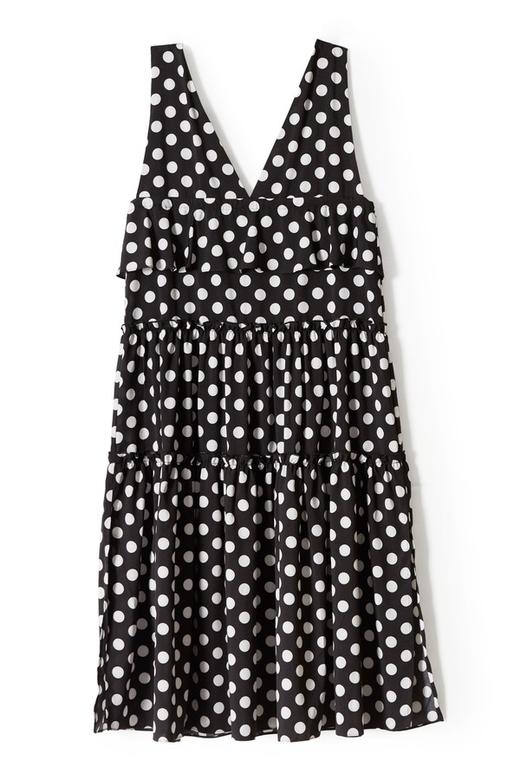 AVA 黑白波点开衩背心裙 6286 商品图4