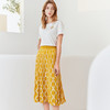 【棉质针织半裙】23年春夏新品女士中长款半裙时尚菱形印花百褶裙子 商品缩略图3