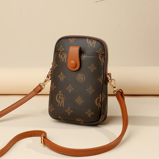 时尚质感，小众迷你百搭手机包印花单肩斜挎包HD6158-1 商品图0