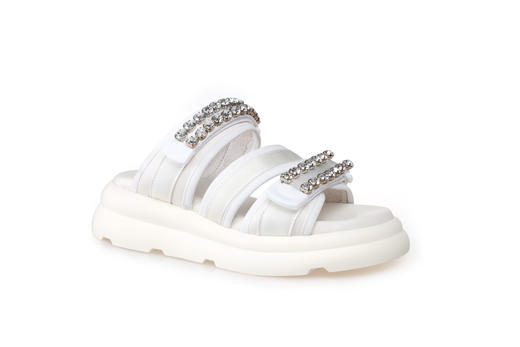 豪麟名鞋奥莱迪嘉女装羊皮革/织物时尚凉拖DJSKO31WL202白色  原价1660元 商品图0