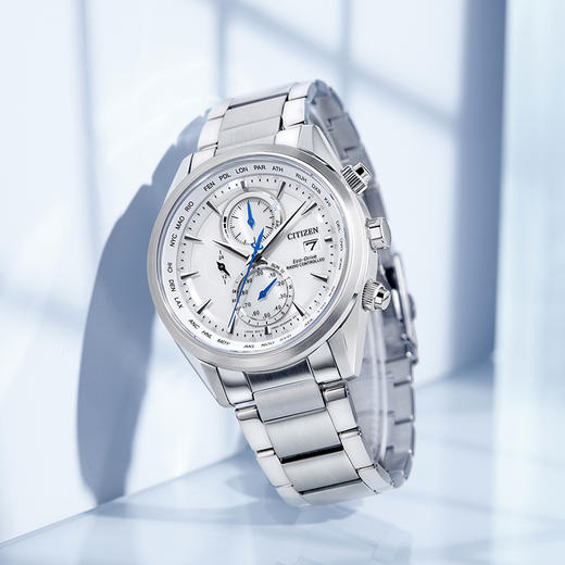 西铁城/CITIZEN光动能多局电波商务小蓝针钢带手表男AT8260-85A 商品图6