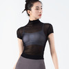 跃牌【化蝶双飞】系列高领瑜伽罩衫t恤网纱防晒瑜伽服TM0123 （不带胸垫） 商品缩略图5