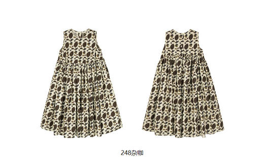 jnby  23年夏款  全棉府绸原创图案无袖连衣裙  1N5G12350 商品图11