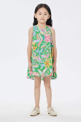 jnby  23年夏款  全棉挺阔无袖连衣裙 1N5G13070