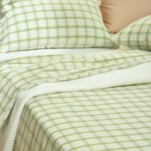 森系格纹系列夏凉被纯棉可机洗田园风格凉被 商品图1