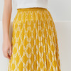 【棉质针织半裙】23年春夏新品女士中长款半裙时尚菱形印花百褶裙子 商品缩略图2