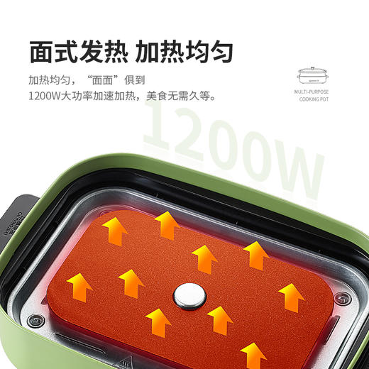 利仁多功能料理锅（利仁（Liven）网红多功能料理锅电火锅煎烤煮蒸合一网红一体锅LPHG-419 分体电煮锅） 商品图3