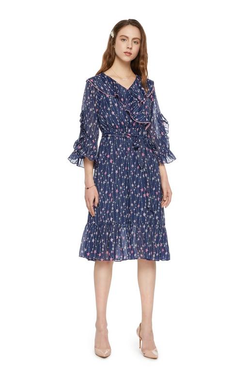 DOTACOKO 星星图案荷叶边连衣裙 5899 商品图0