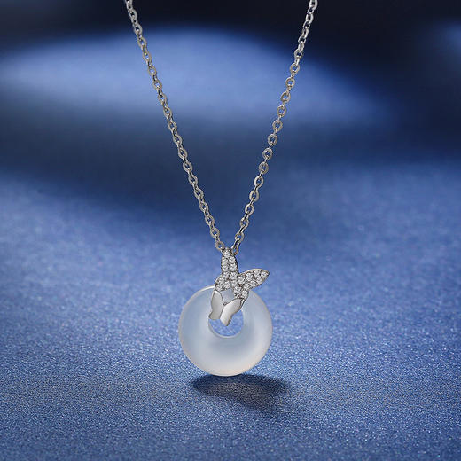 Fanci范琦×宫主蝶恋平安扣【和田玉项链】生日礼物送妈妈 送女友 商品图2