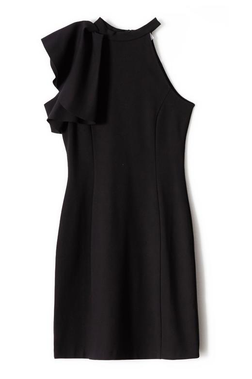 NECESSARY OBJECTS 不对称荷叶边露肩连衣裙 6435 商品图4