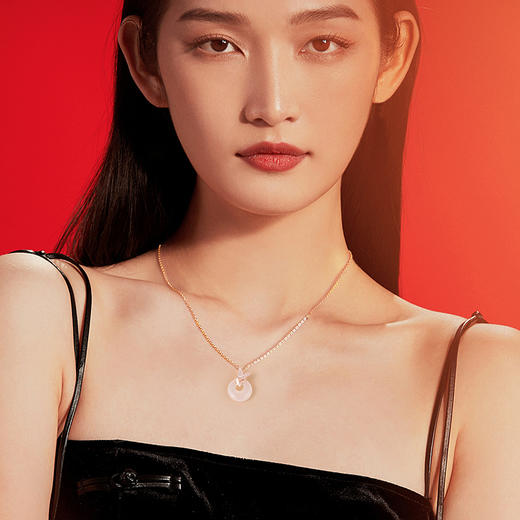 Fanci范琦×宫主蝶恋平安扣【和田玉项链】生日礼物送妈妈 送女友 商品图3