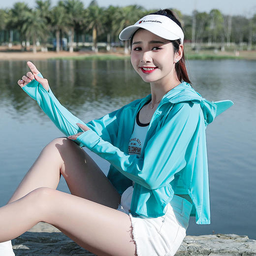 夏季新款，冰丝衣女户外长袖罩衫外套骑车服薄QB-HGR2267 商品图3