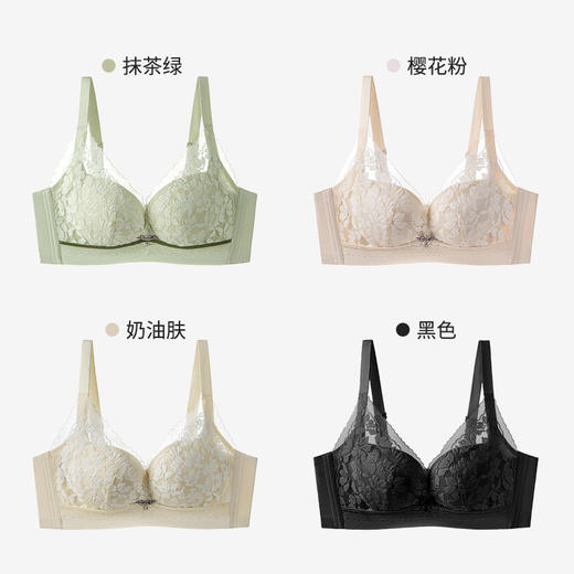 熳洁儿 小胸聚拢文胸无钢圈软支撑浪漫蕾丝23261502 商品图4