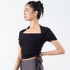 跃牌【化蝶双飞】系列裸感抽绳显瘦披肩假两件瑜伽服TM0114（可拆胸垫） 商品缩略图9