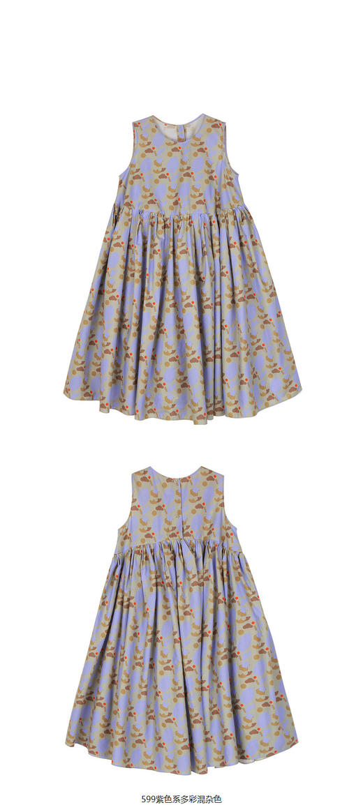 jnby  23年夏款  全棉府绸原创图案无袖连衣裙  1N5G12350 商品图10