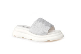 豪麟名鞋奥莱迪嘉女装羊反绒面革时尚凉拖DJSKO31WL213白色  原价1660元