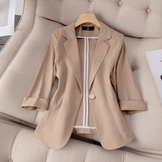 时尚休闲，七分袖西装外套女小个子新款春夏气质短款小西服上衣QL-6316 商品图2