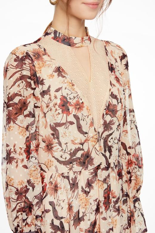 SUMMER & SAGE 宫廷风挖领束腰连衣裙 6494 商品图2